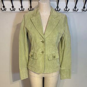Vintage 1990's pale green suede Blazer for Women size medium